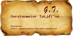Gerstenmeier Tatjána névjegykártya
